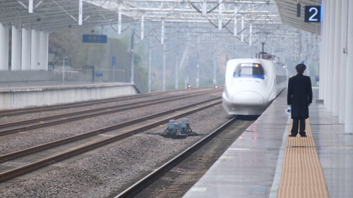 南鐵福州車務(wù)段福鼎站動(dòng)車進(jìn)站畫面。黃凌杰攝